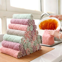 Household dishcloth rag household cleaning water absorbent sticky oil kitchen supplies oil cleaning table dish towel