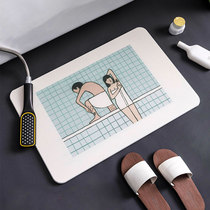 (Diatom mud floor mat) double-sided fun bathroom absorbent mat toilet non-slip mat quick-drying mat
