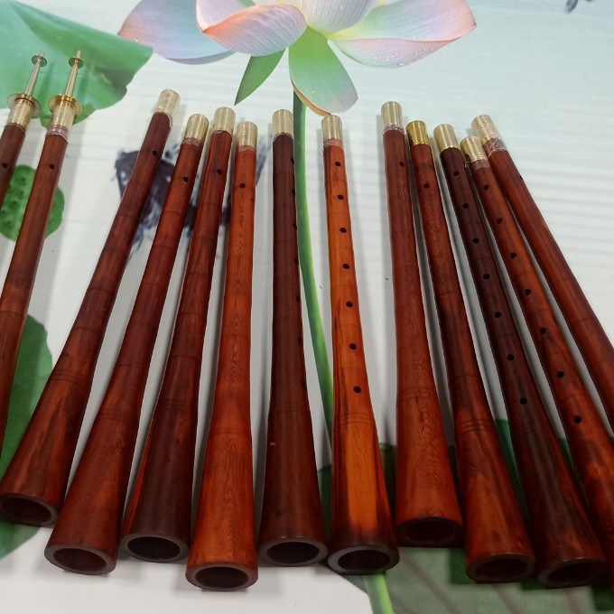 Africa's small leafy purple sandalwood Suona Hengshan Eight Confucius suns and Hengshan Eight-pole Suona Purple Sandalwood Nine Holes Suona