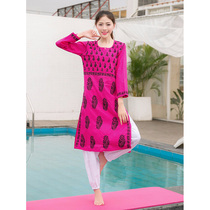 New Indian yoga dress meditation Classical Cylan Pure Cotton Pure Handmade Embroidered National Wind Clothing Thin-red