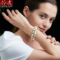 Lingda Freshwater Pearl Bracelet Multi-layer Wristlet Handwork High-grade Temperament Small Fragrant Wind Accessories