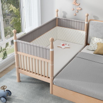 Custom Beech Wood No Formaldehyde Solid Wood Children Splicing Bed Baby Widening Splicing Large Bed Baby Male And Female Bedside Small Bed