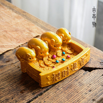 Ancient morning material creative tea pet tea table ornaments flush color change can raise tea art tea table tea set decoration tea tray accessories