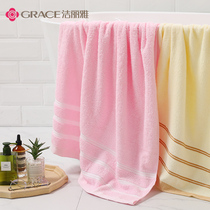 Jielia bath towel cotton adult men and women household soft absorbent large towel baby quick-drying bath towel wrap towel