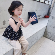 City of the beautiful girl baby cotton floral sling doll shirt 2019 summer new girl dress small cool