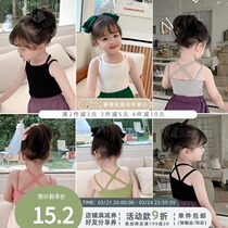 Young Yo-yo Girl Harnesses Vest Pure Cotton Outwear Children Summer Thin blouses The baby foreign air sleeveless and undershirt