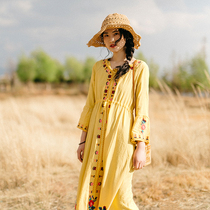 Qingcang Yunnan Dali tourism skirt girlfriends skirt very fairy national demeanor holiday dress summer thin