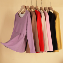 Maternity velvet autumn clothes long pants suit breastfeeding thermal underwear breastfeeding confinement clothes autumn and winter cotton sweater pajamas