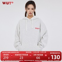 (WUT official store) winter series original design lucky red logo oatmeal snowflake gray sweatshirt hoodie