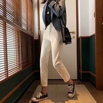 Korean jeans women loose Korean version of ankle-length pants Autumn New radish haarren pants 2020 high waist daddy pants tide
