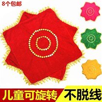 Red handkerchief for dancing used with pink props red Chinese wind anise towels 61 open door red