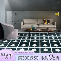 Moxi green light luxury living room carpet Modern simple Nordic coffee table carpet floor mat European American bedroom bedside