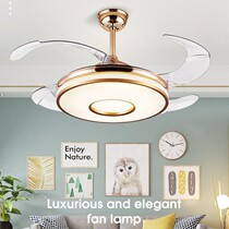 Ceiling Fan Lamp Household Dining room Living room Fan Lamp LED Invisible Chandelier with Electric fan Modern minimalist bedroom