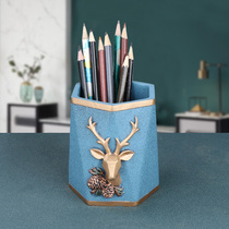 Nordic ins style pen holder creative fashion cute desktop multifunctional pen holder student makeup pen storage bucket ornaments