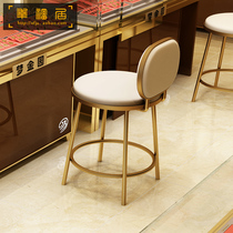 Jewelry store chair Stainless steel chair Front desk chair Cashier high stool Modern bar backrest chair Bar stool