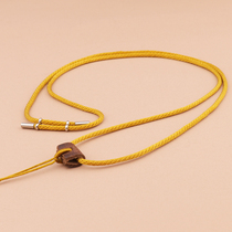 Yellow Pendant Pendant String Honey Wax Emerald Green Buckle Male And Female Handwoven Adjustable Leather Hang Head Brief Sturdy