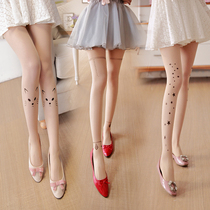 Thin tattoo stockings Childrens summer fake tattoos Ultra-thin Japanese printed tattoo pantyhose anti-hook stockings spring adults
