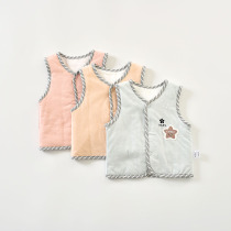 Dobby rabbit baby vest waistcoat shoulder Spring and Autumn outside newborn clothes vest Cotton horse clip baby autumn and winter 0-1 years old