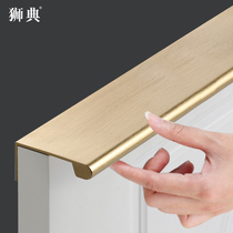 Gold extended handle Invisible cabinet door Modern cabinet door drawer Simple wardrobe handle Free punch handle customization