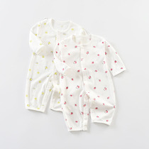 Beiyiner bamboo pulp fiber baby jumpsuit thin boneless home clothing jumpsuit baby Summer ha clothes climbing suit