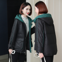 zqqz leather down jacket women short hooded 2021 Winter new fashion high-end sheep leather jacket 2190