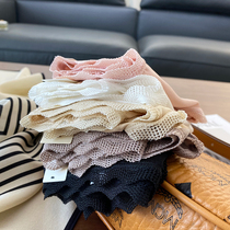  Fried comfortable soft and silky experience mulberry silk lace mid-waist womens briefs Silk lace briefs