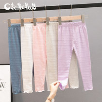 Childrens clothing girls leggings little girl Summer empty thin pants Children Baby anti mosquito pants can open crotch trousers