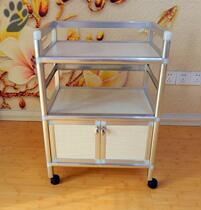  Medical beauty physiotherapy Cupping haircut Nail art tattoo cart with cabinet tool cart Three-layer shelf with wheels