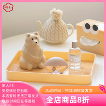 MSS Meow Equestrian Original Acrylic Square Tabletop Incense Accessories Paper Towel Box Cutlery Tea Cup Containing Trays