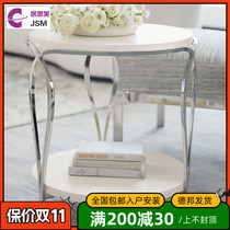 JSM Nordic light luxury metal marble side table simple modern villa apartment hotel restaurant cafe corner table