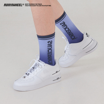 SAUCERBOI gradient basketball socks mens mid-tube tie-dyed socks Womens mid-tube socks ins national tide summer Japanese and Korean version