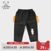 (Clearance) Rabbi Tree Childrens pants winter wear plus velvet new baby padded trousers boys cotton pants