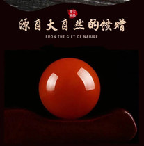 Natural Baoshan Nanhong loose beads single bead round bead bracelet full of meat persimmon red diamond star Moon agate bracelet accessories