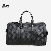 Woven mens bag 2022 fashionable and generous all-match portable large-capacity travel luggage bag cylinder bag