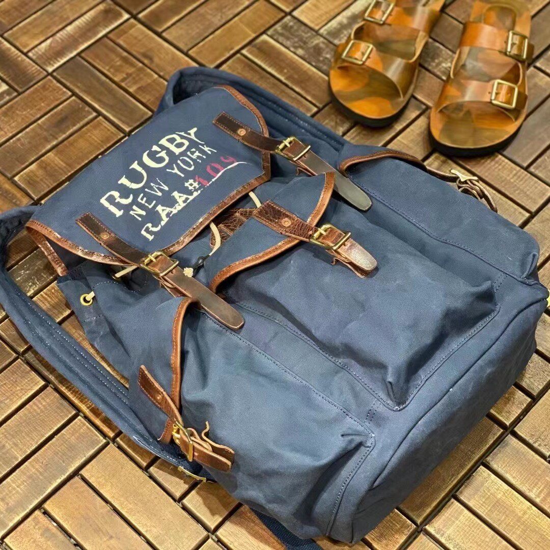 The number of ruthless goods not many export single super handsome retro large capacity travel scapegoat super handsome indigo wash water canvas