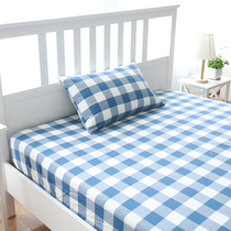 Pure cotton Japanese washable cotton bed hats cotton simple Plaid striped sheets single bed cover