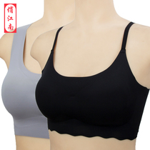 Mom sports underwear womens bras gathered without steel ring shockproof bra middle-aged and old people without trace running beautiful back vest style