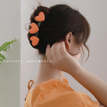 Sichuan wild candy color love grab clip female Japanese Korean temperament hairclip back head Net Red new simple clip headgear
