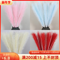 New product simulation flower material 5 head chicken tail feather wedding hall flower arrangement floor flower art flower row size flower arrangement road guide flower Flower