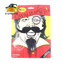 Halloween decorates fake beard earrings fake fake glass pirate show evolutionary dress ball kit props