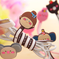 Data cable protection wire organizer earphone wire storage artifact portable Winder anti-winding creative cartoon finishing buckle