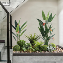 Roman Mom Interior Building View Hotel Mall Ground Fake Plant Landscape Shop Window Decoration Emulation Plant Auspicious Bird