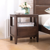 Umwood furniture Pure solid wood bedside table oak bedside cabinet light table bedroom bedside locker Nordic bedroom furniture