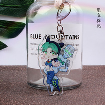 JOJOs Fantastic Adventure Cartoon Perimeter Acrylic Double-sided Pendant MINURSO Air Conditioning Chengtaro Key Buckle