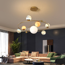 Bedroom chandelier star lamp childrens room light luxury modern simple creative art Nordic living room dining room Net red lamps