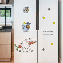Nordic kitchen decoration sticker stickers trembles four-door 3d2019 refrigerator removal creative three-dimensional New Cute Cute