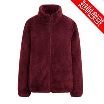 Autumn and winter jacket stand neck double-sided fleece coral velvet women plus velvet padded fleece long sleeve zipper cardigan
