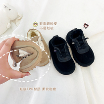 Childrens bread shoes 2019 new winter Korean version of warm and comfortable cute girls snow boots Joker treasure cotton shoes