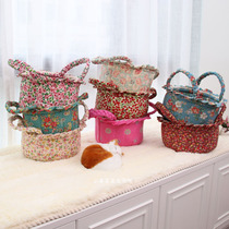  Storage box Korean pure cotton creative home decorations Desktop storage sundries box Cosmetics Baby toys Fabric