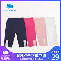 Liinfants Room Childrens Clothing Womens Heather Comfort Breathable Seven-minute Pants Children Sports Casual Knit Shorts Summer Dress New